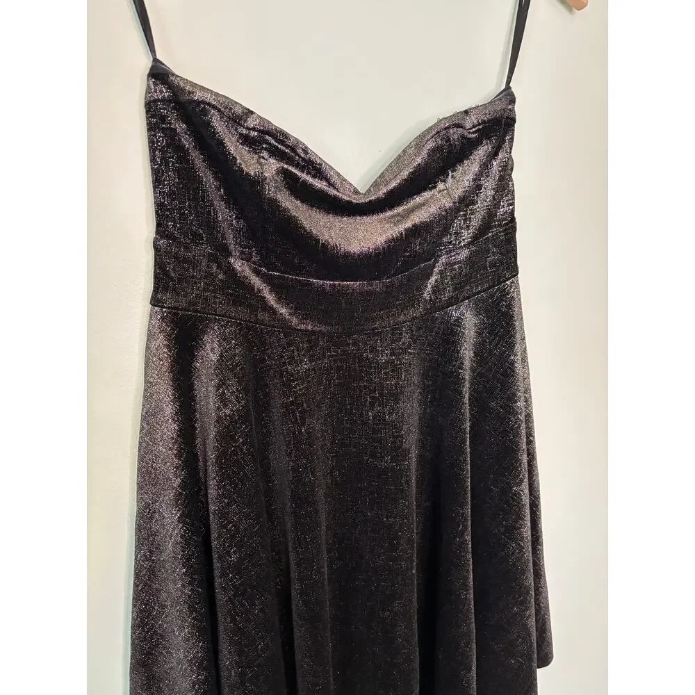 Free People Shattered Foil Velvet Mini Dress Small